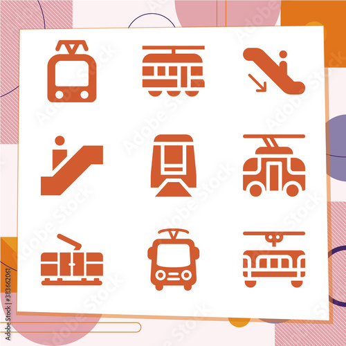 Simple set of 9 icons related to denounced