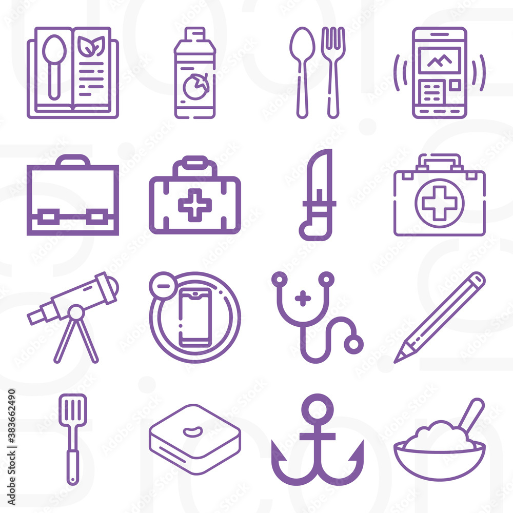 16 pack of tool lineal web icons set 16 pack of tool lineal web icons set