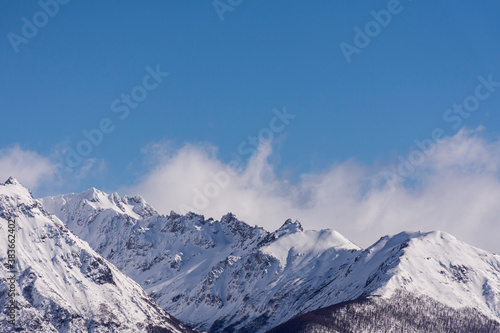 Snow covered Andes mountains during winter season in Patagonia, Argentina © Pedro Suarez