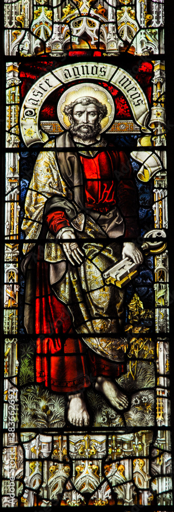 Saint Peter stain glass