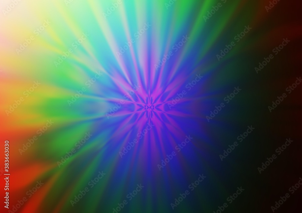 Fototapeta premium Dark Multicolor, Rainbow vector modern elegant template.