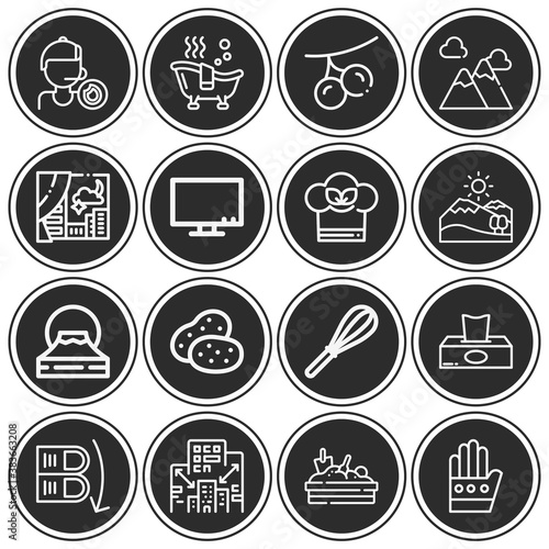 16 pack of view  lineal web icons set © Nana