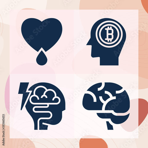 Simple set of hemorrhage related filled icons
