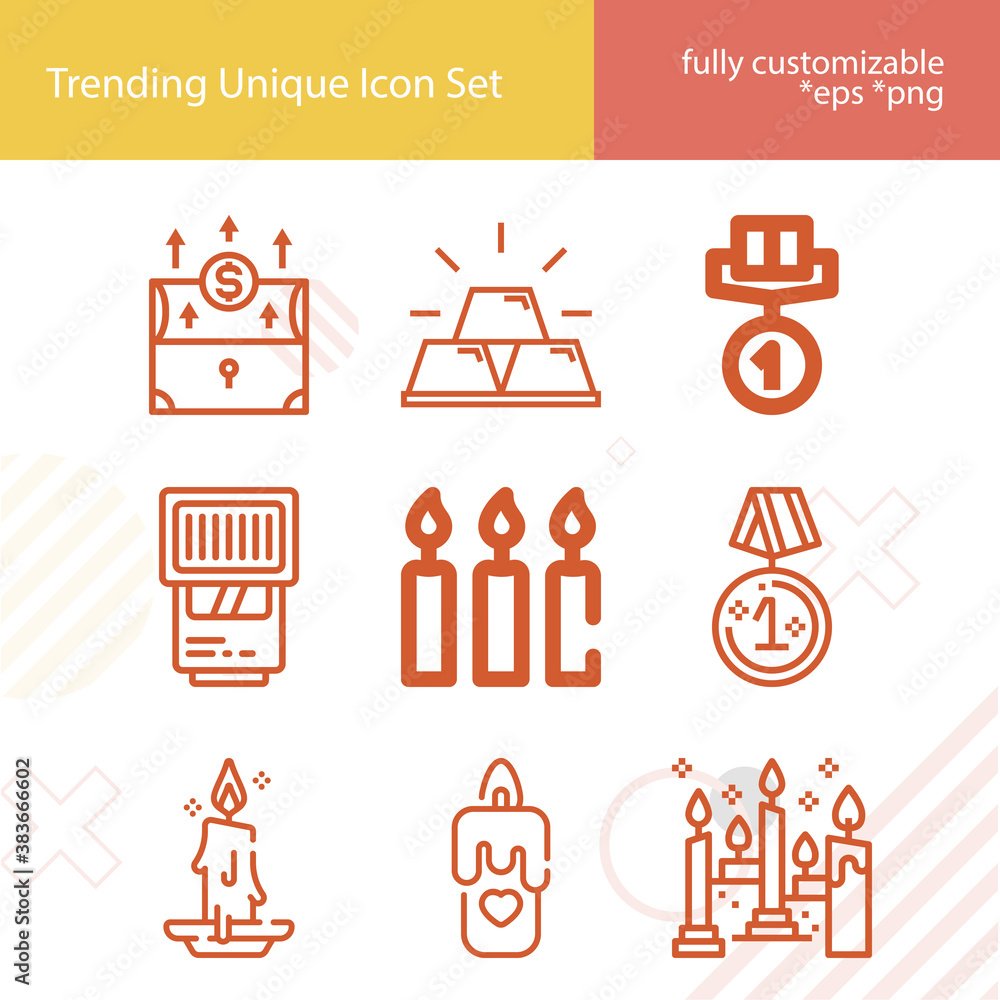 Simple set of rush related lineal icons. Simple set of rush related lineal icons.