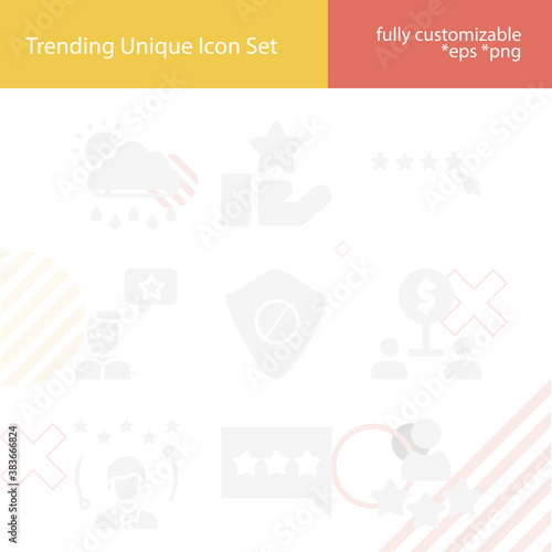 Simple set of classification related filled icons.