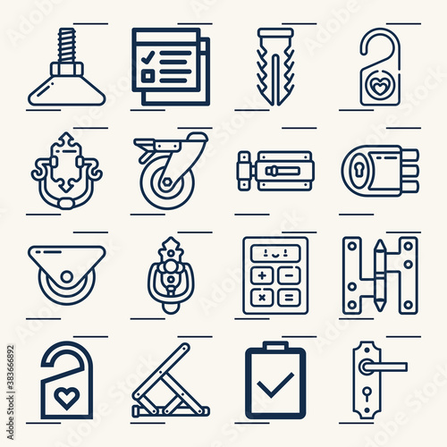 Simple set of designate related lineal icons.