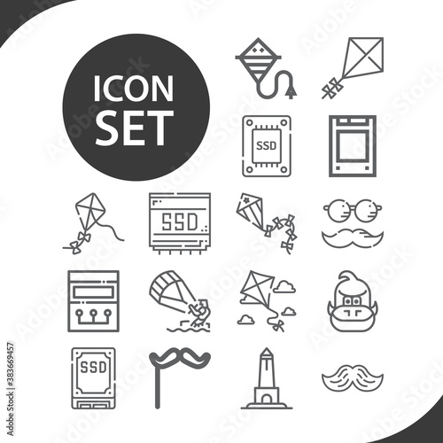 Simple set of noted related lineal icons.