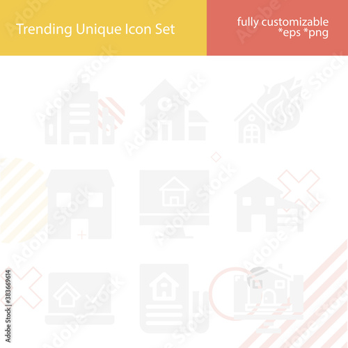 Simple set of personal property related filled icons.