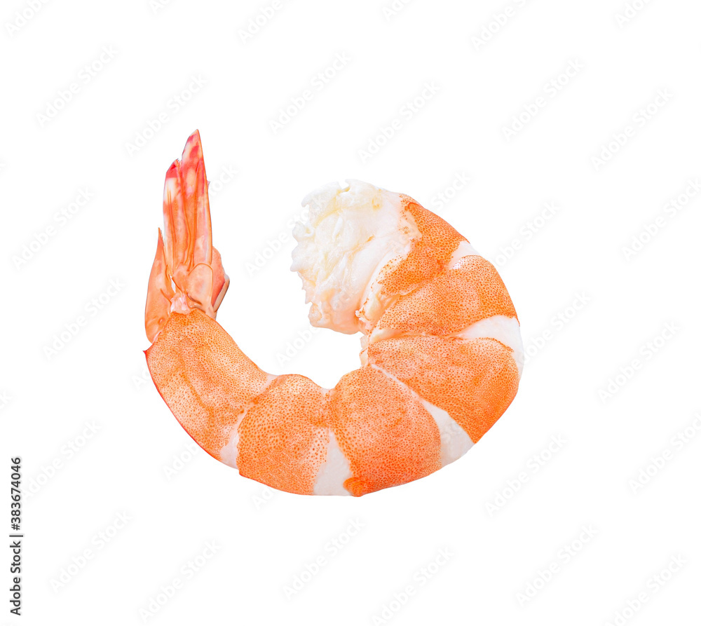 Cooked shrimp isolated on white background. Cooked shrimp isolated on white background.