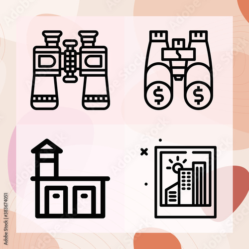 Simple set of cars related lineal icons