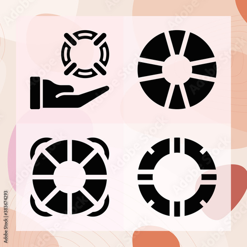 Simple set of psychiatrist related filled icons