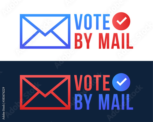 Vote by mail vector illustration. Stay Safe concept The 2024 United States Presidential Election. Template for background, banner, card, poster with text inscription.