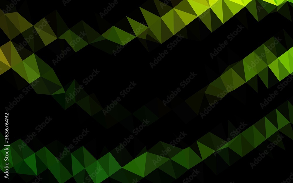 Light Green vector polygon abstract backdrop. Light Green vector polygon abstract backdrop.