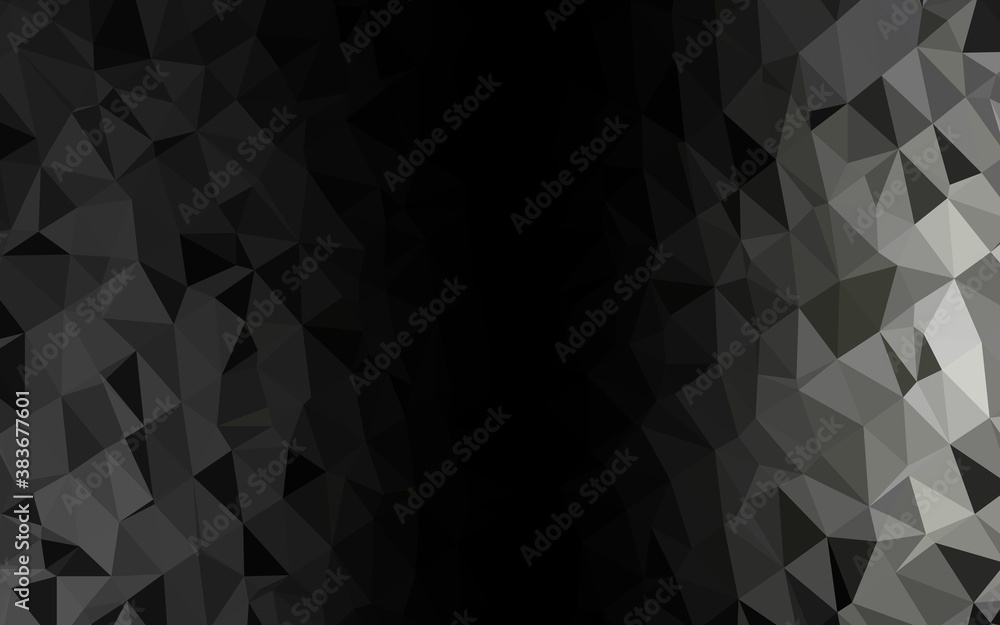 Dark Black vector abstract polygonal cover. Dark Black vector abstract polygonal cover.