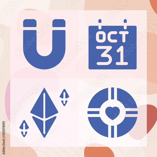 Simple set of para related filled icons
