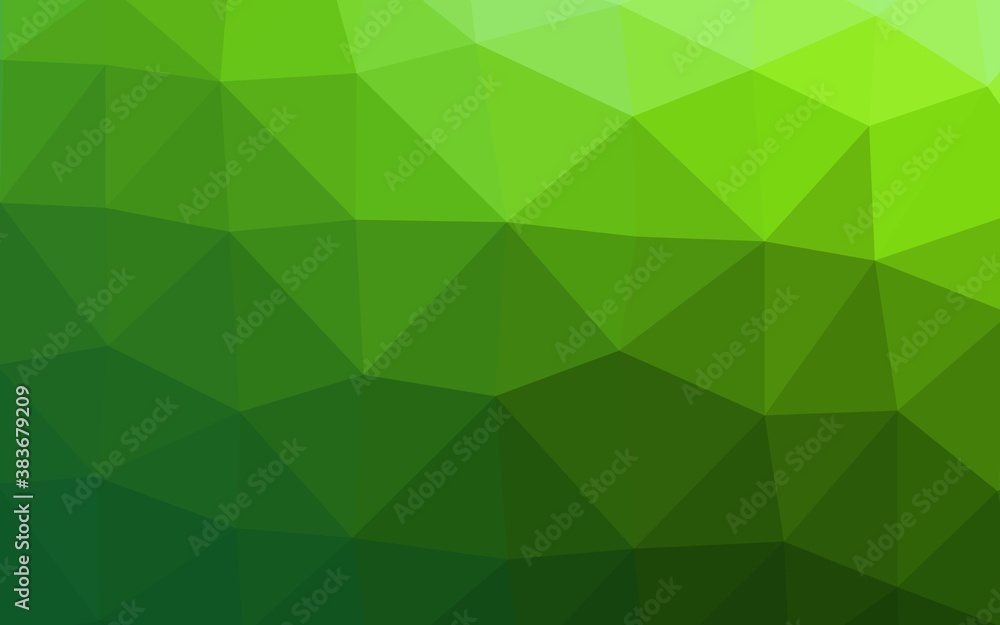 Fototapeta premium Light Green vector polygonal pattern.