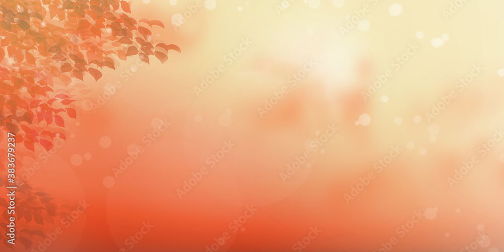 Background illustration of autumn leaves that shine in the evening sun Background illustration of autumn leaves that shine in the evening sun
