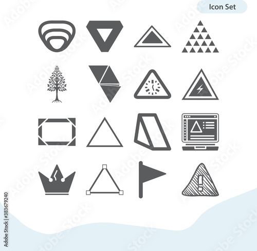 Simple set of multilateral related filled icons.