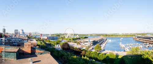 Montreal, Canada - august 2020 : panoramic view of the old harbor © jonas