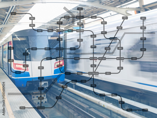 concept of metro railway system engineering infrastucture © Mongkolchon