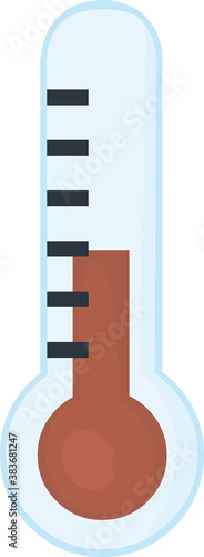 Vector emoticon illustration of a thermometer