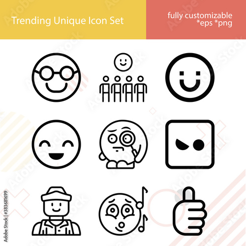 Simple set of fortunate related lineal icons.