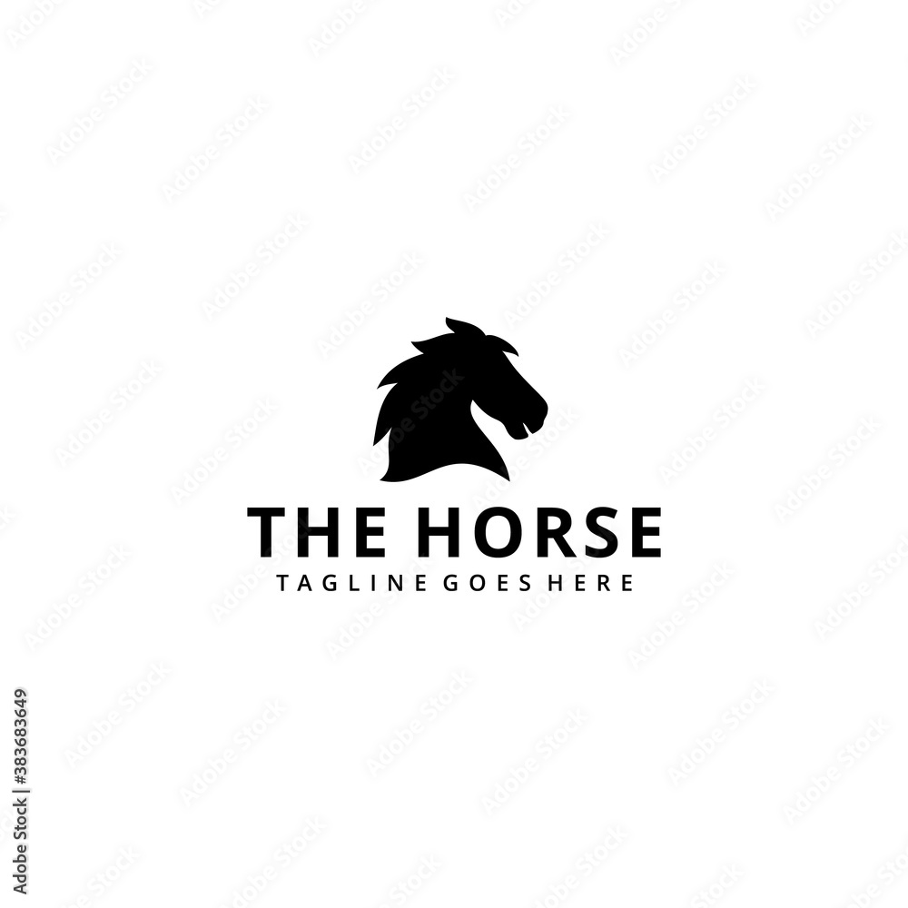 Fototapeta Illustration Simple Elegance horse Vector silhouette icons vector logo design