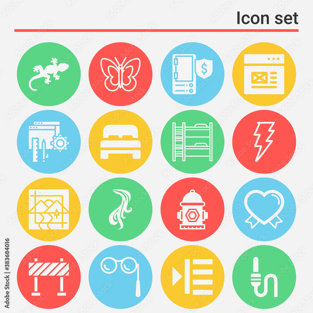 16 pack of screw filled web icons set 16 pack of screw filled web icons set