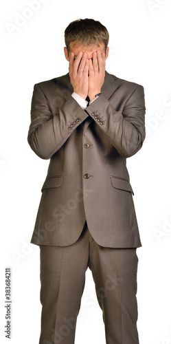 Canvas Print Businessman had big problems