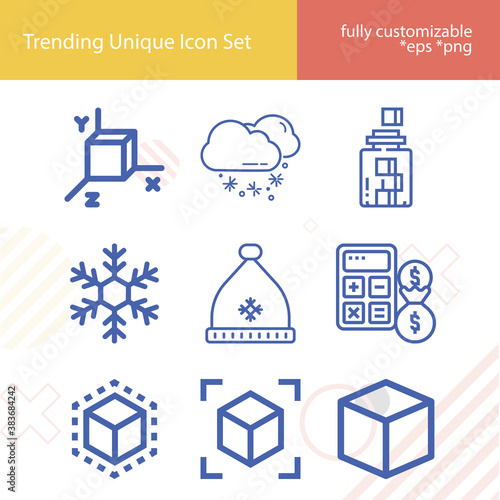 Simple set of freeze related lineal icons.
