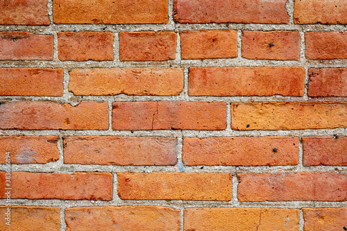 Close Up of an Exterior Orange Brick Wall