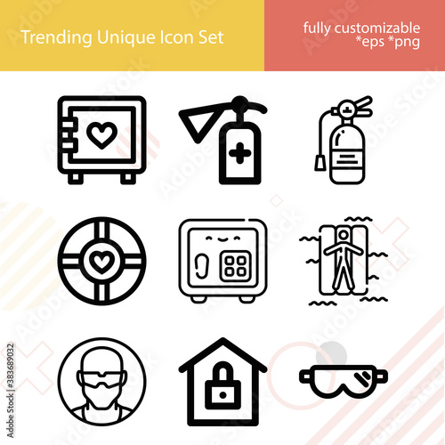 Simple set of preventive related lineal icons.