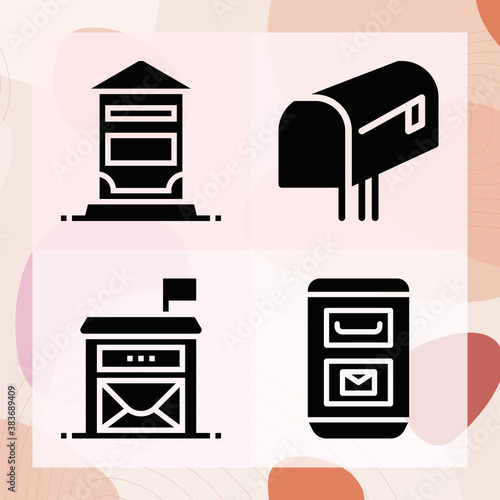 Simple set of colonies related filled icons