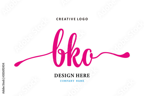 pharmacy logo BKOletter arrangement simple easy to understand and authoritative
