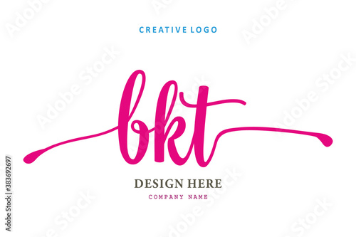 pharmacy logo BKT letter arrangement simple easy to understand and authoritative