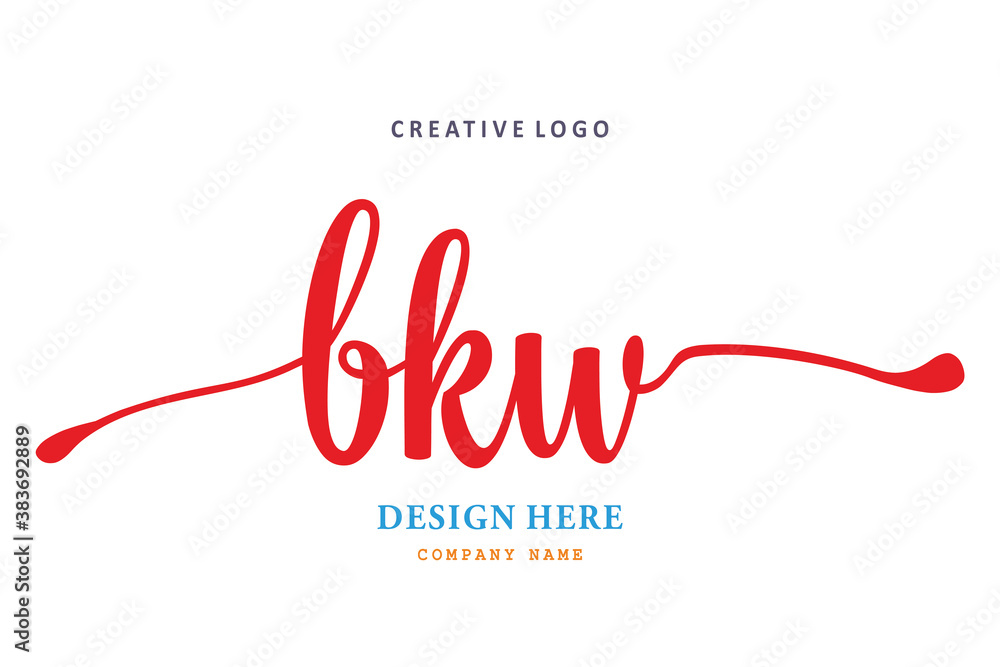 Fototapeta premium pharmacy logo BKWletter arrangement simple easy to understand and authoritative