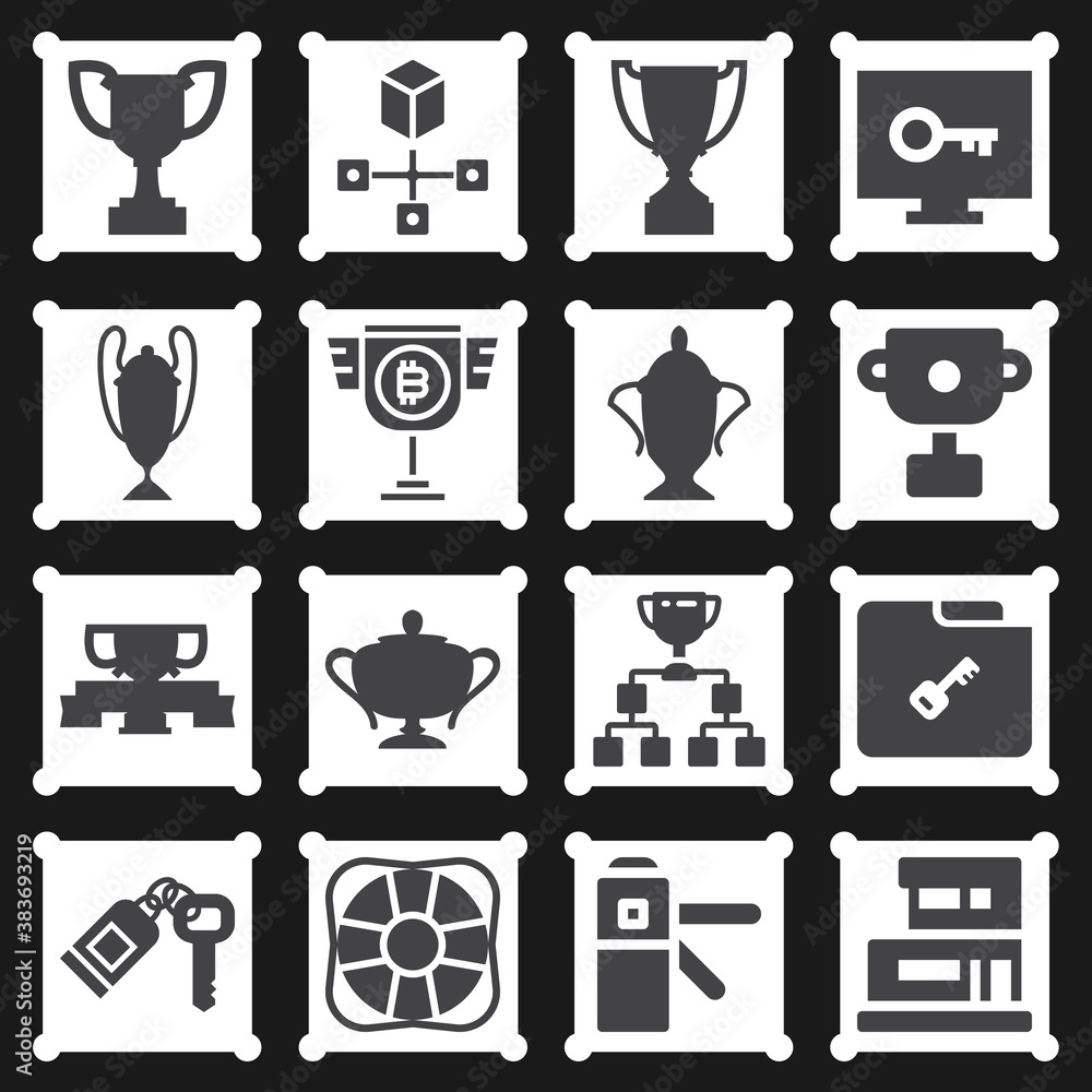 16 pack of attain filled web icons set 16 pack of attain filled web icons set