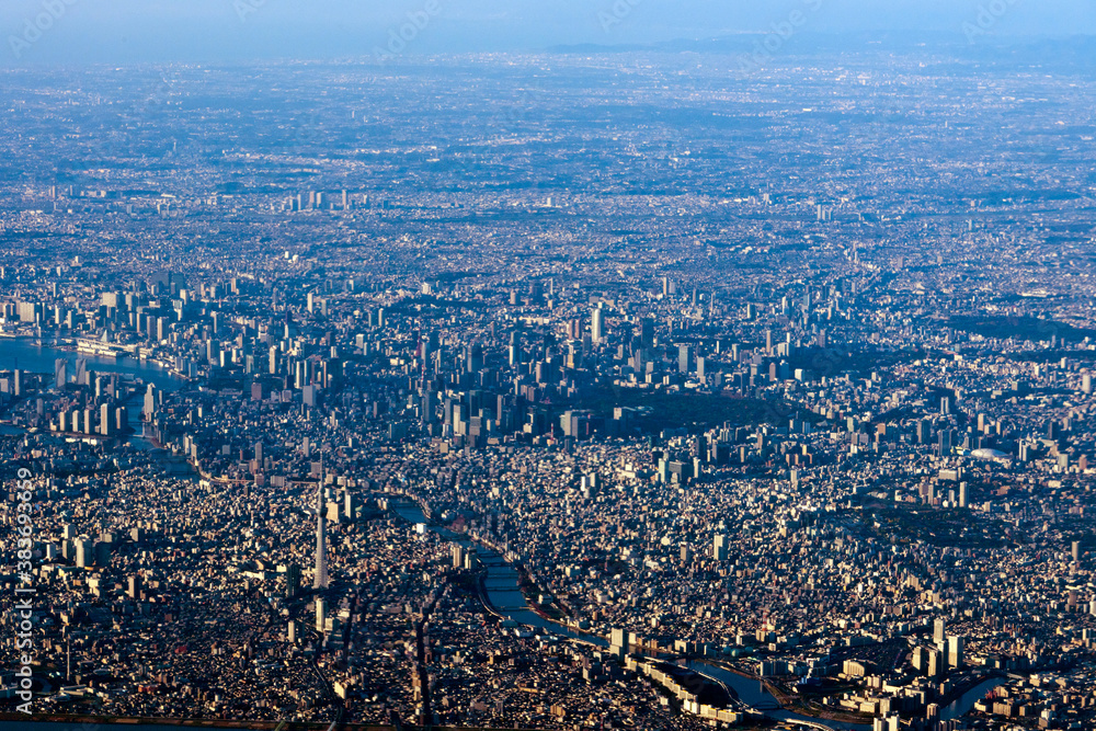 上空からの東京都 上空からの東京都