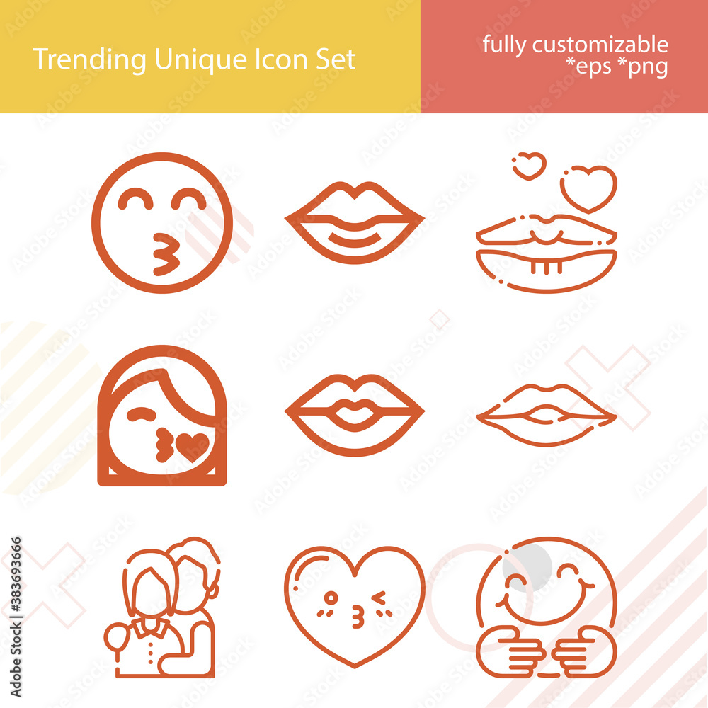 Simple set of embracing related lineal icons. Simple set of embracing related lineal icons.
