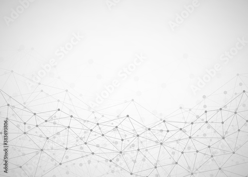 Abstract technology background. Polygonal with connecting dots and lines. Data and technology concept, network connection