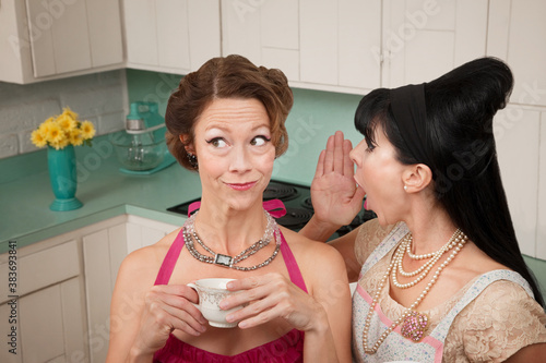 Woman Whispering Secret 