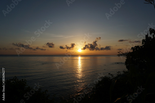 Beautiful sunrise at Amed beach Karangasem Bali Indonesia