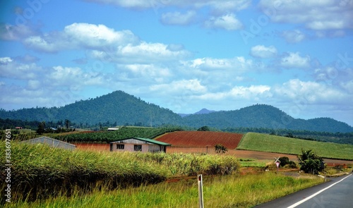 landscape in the mountains of queensland australia