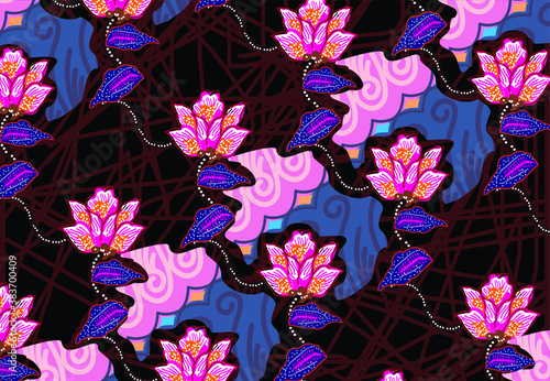 Indonesian batik motif, Batik is a technique of wax-resist dyeing applied to whole cloth, or cloth made using this technique originated from Indonesia