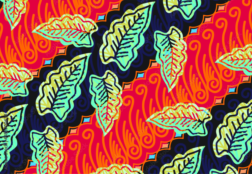 Indonesian batik motif, Batik is a technique of wax-resist dyeing applied to whole cloth, or cloth made using this technique originated from Indonesia