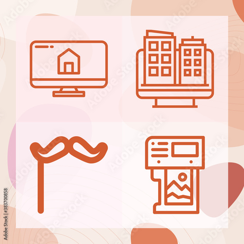 Simple set of substantial related lineal icons