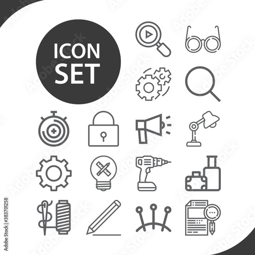 Simple set of studies related lineal icons.