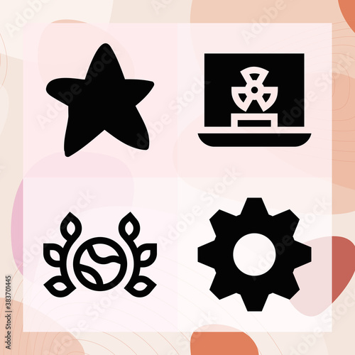 Simple set of surroundings related filled icons