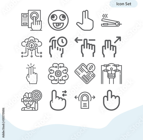 Simple set of breadth related lineal icons.