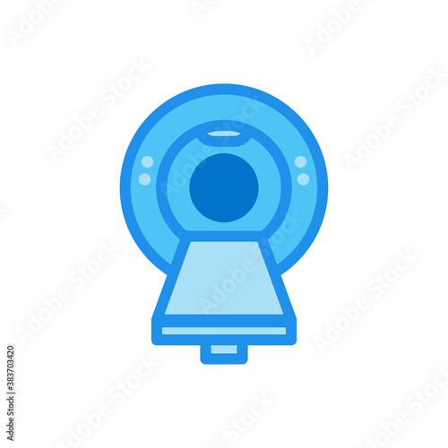 Magnetic resonance imaging (MRI) flat icon. Design template vector